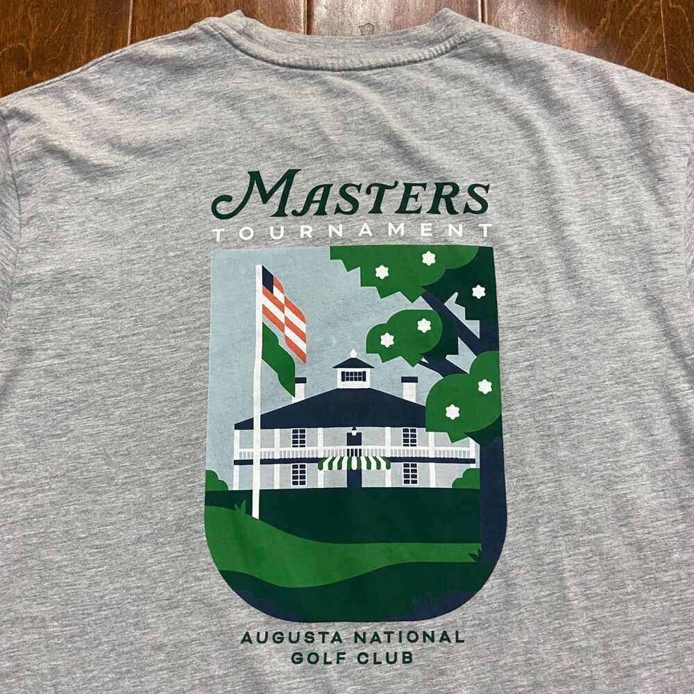 Masters Tournament Augusta National Golf Club Gray T-Shirt Men's Size Large - Picture 5 of 8